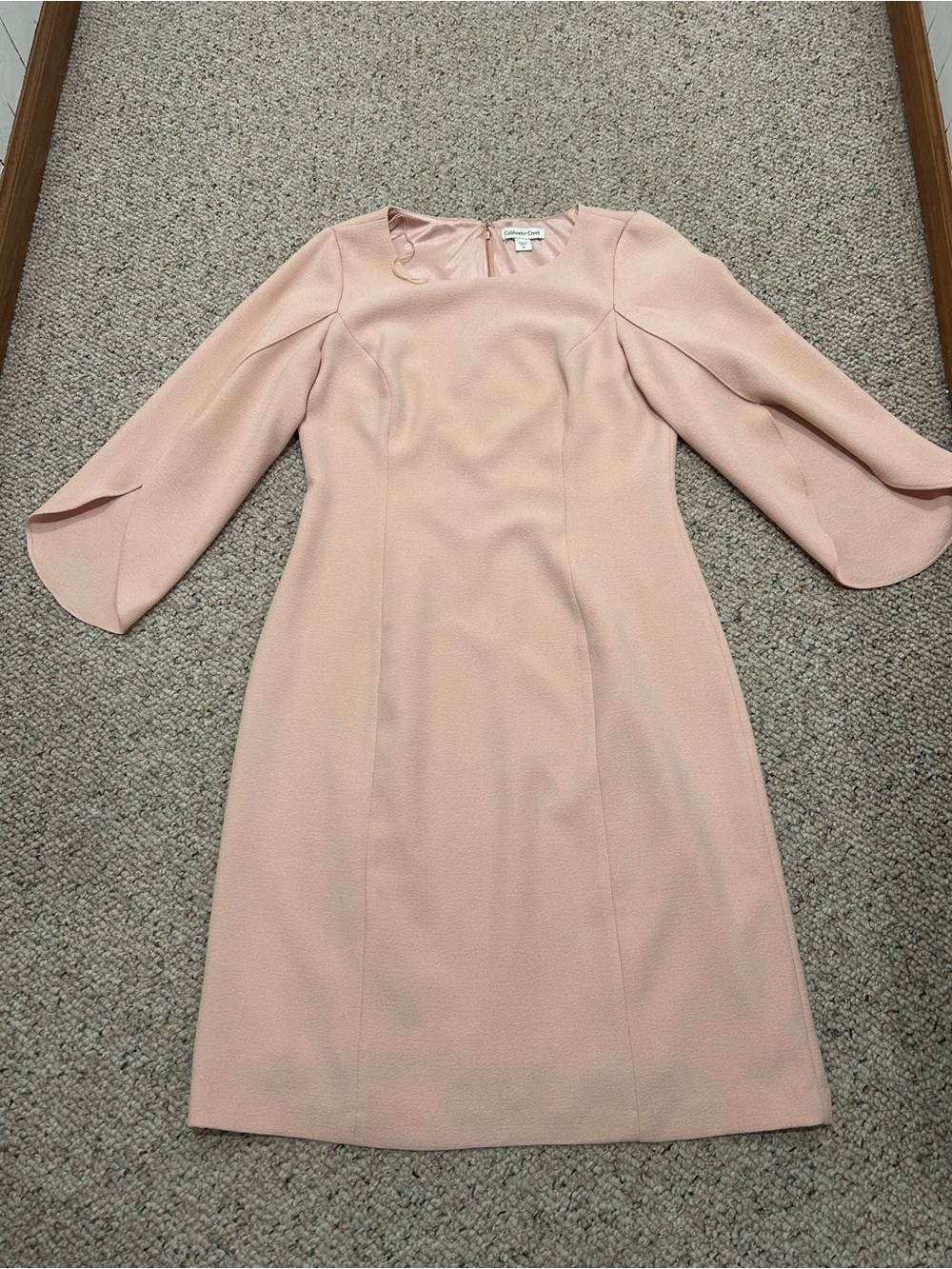 Coldwater Creek Blush Pink Long-Sleeve Dress